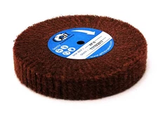 Satin Finish Buff Polishing Wheel 4 1/2 by 3/4 Inch Red Fine