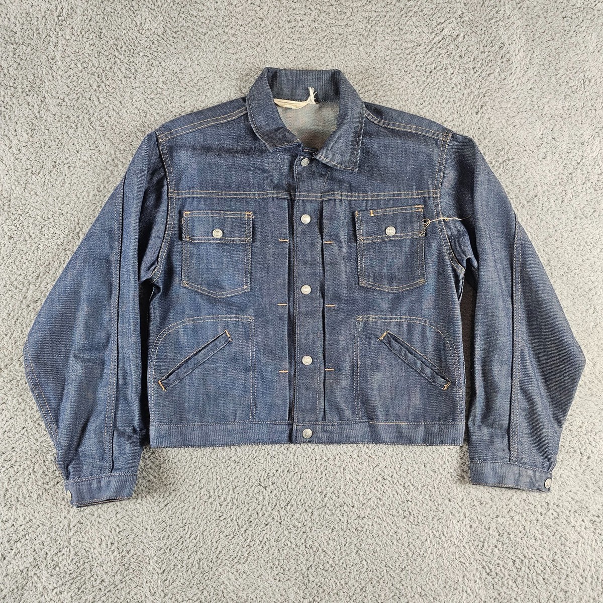Vintage RanchCraft Jacket Mens Small Denim Snap Trucker 60s 70s 