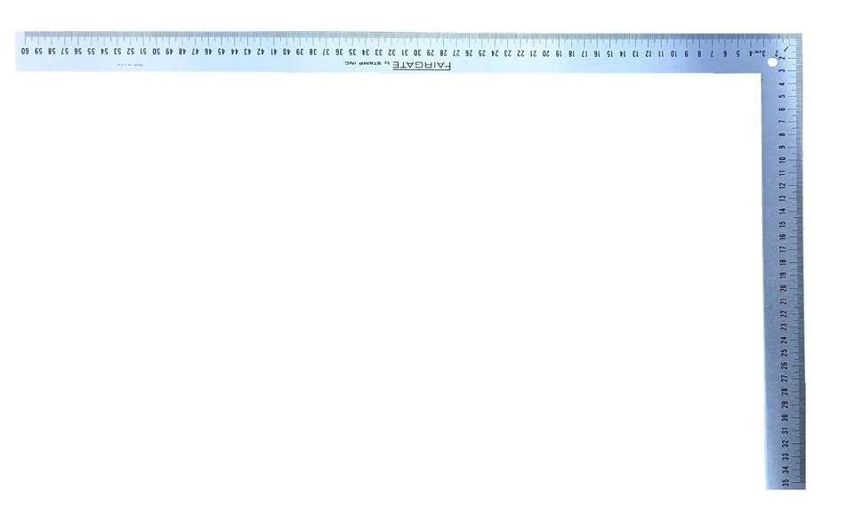 Fairgate 24" x 14" L-Square - Metal Tailors Rulers Inch and CM #FG50-324 - Изображение 4 из 4