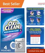 Fresh Scent 4-Count Washing Machine Cleaner with Odor Eliminators in Pouches