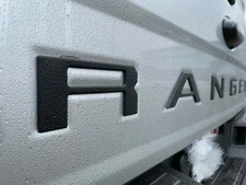Tailgate Letters For 2019 - 2023 Ranger Matte Black Raised Inserts Decals