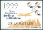 GERMANY JUBILEE-FDC 1999 AVIATION PLANE BERLIN AIRLIFT LUFTBRÜCKE u618