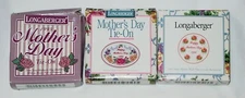 3 NEW LONGABERGER MOTHER'S DAY BASKET TIE-ON'S - 1995, 1996, & 1998