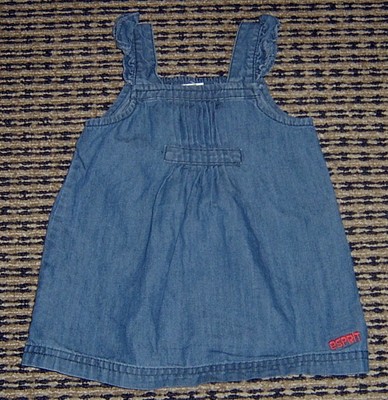 baby girl denim pinafore dress
