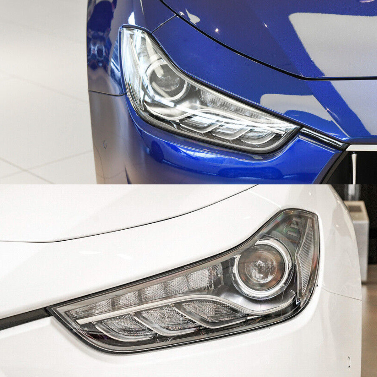 Pair Clear Car Headlight Headlamp Shell Lens Cover For Maserati Ghibli 2014-2019