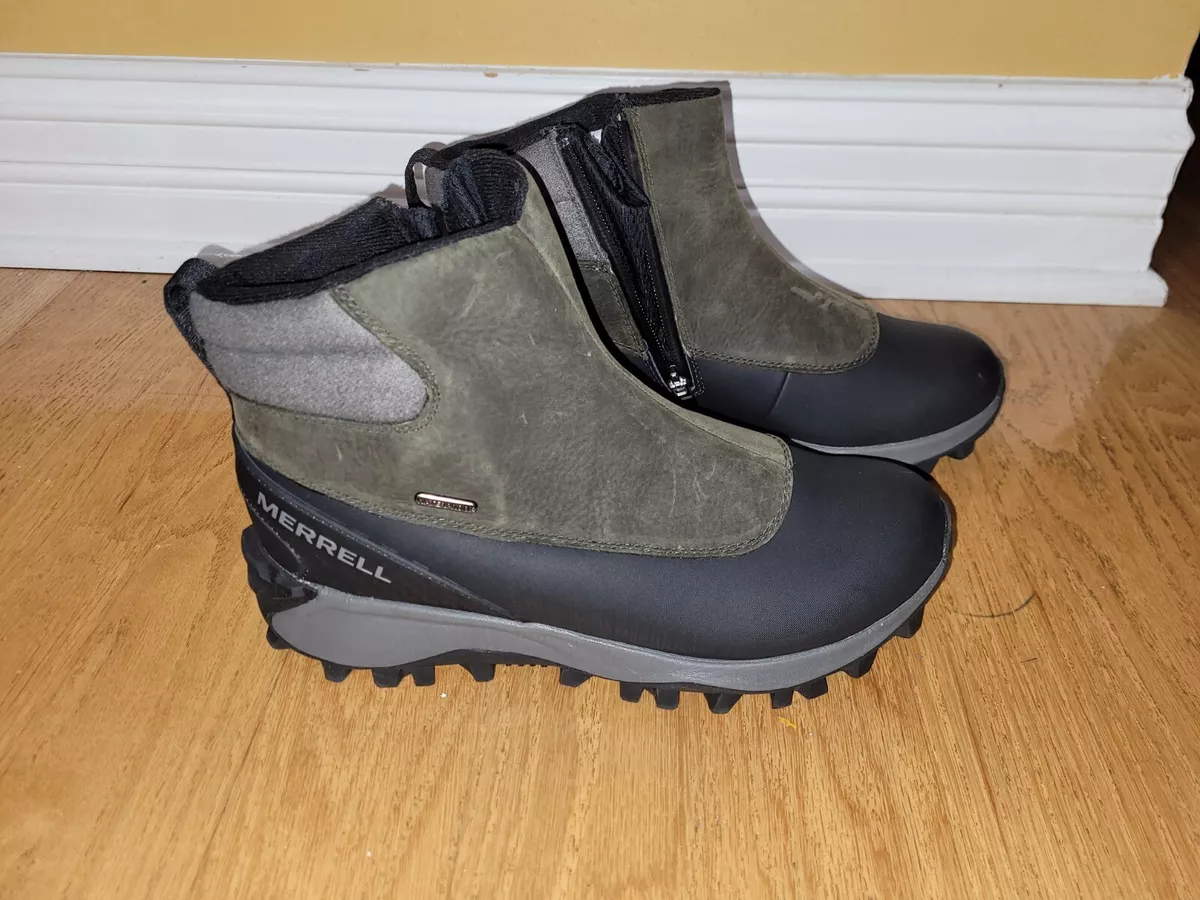 Merrell Thermo Kiruna Women s Mid Zip Waterproof Winter Boots Gray Size 9