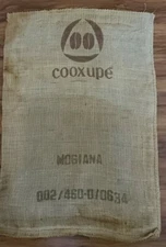 Vintage ~ Burlap Coffee Bag - Cafe Do Brasil ~ Cooxupe Coffee Burlap Sack ~ 2