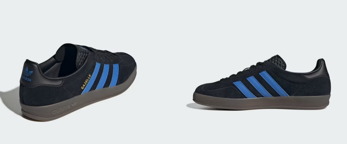 ★adidas★ Gazelle Indoor Black Blue JQ2692 adidas Gazelle Indoor 'Black Blue' JQ2692