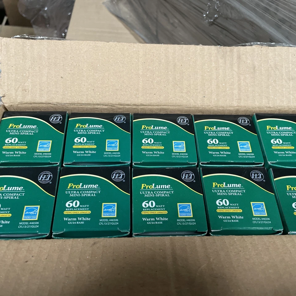 (C) (20 QTY) HALCO CFL13 27K GU24 Base T2 60W/13W Bulb Lamps white 2700K 46506⚡️ - Image 2 of 4