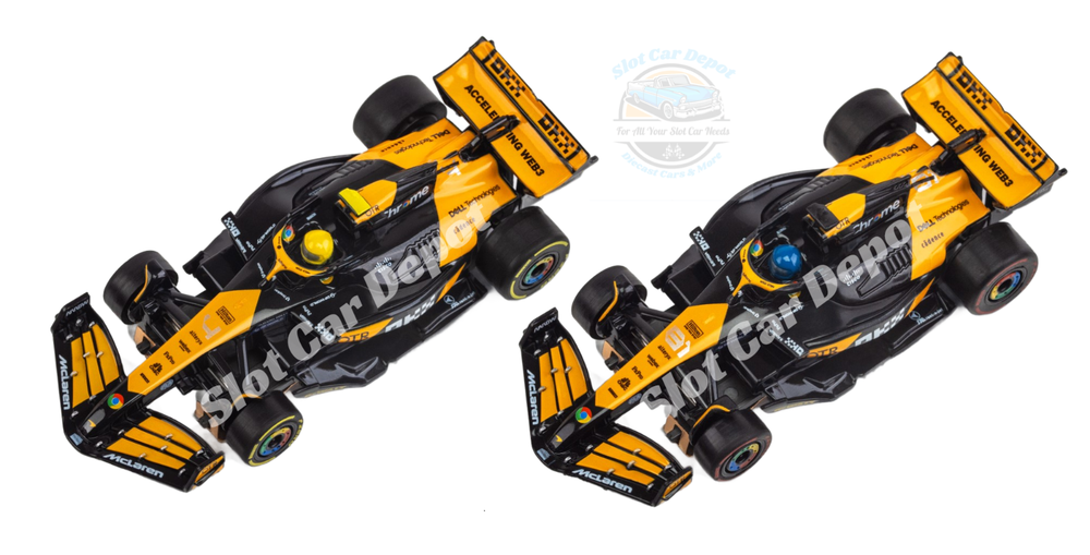 AFX 2024 McLaren MCL38 #4 & #81 FY HO Slot Cars Australian GP 103 104