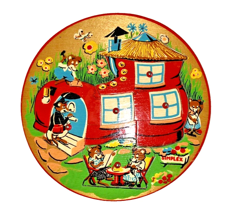 Simplex Puzzles Wood - Hansel and Gretel, Shoe House, Animals. Lot of 3 - Image 4 of 4