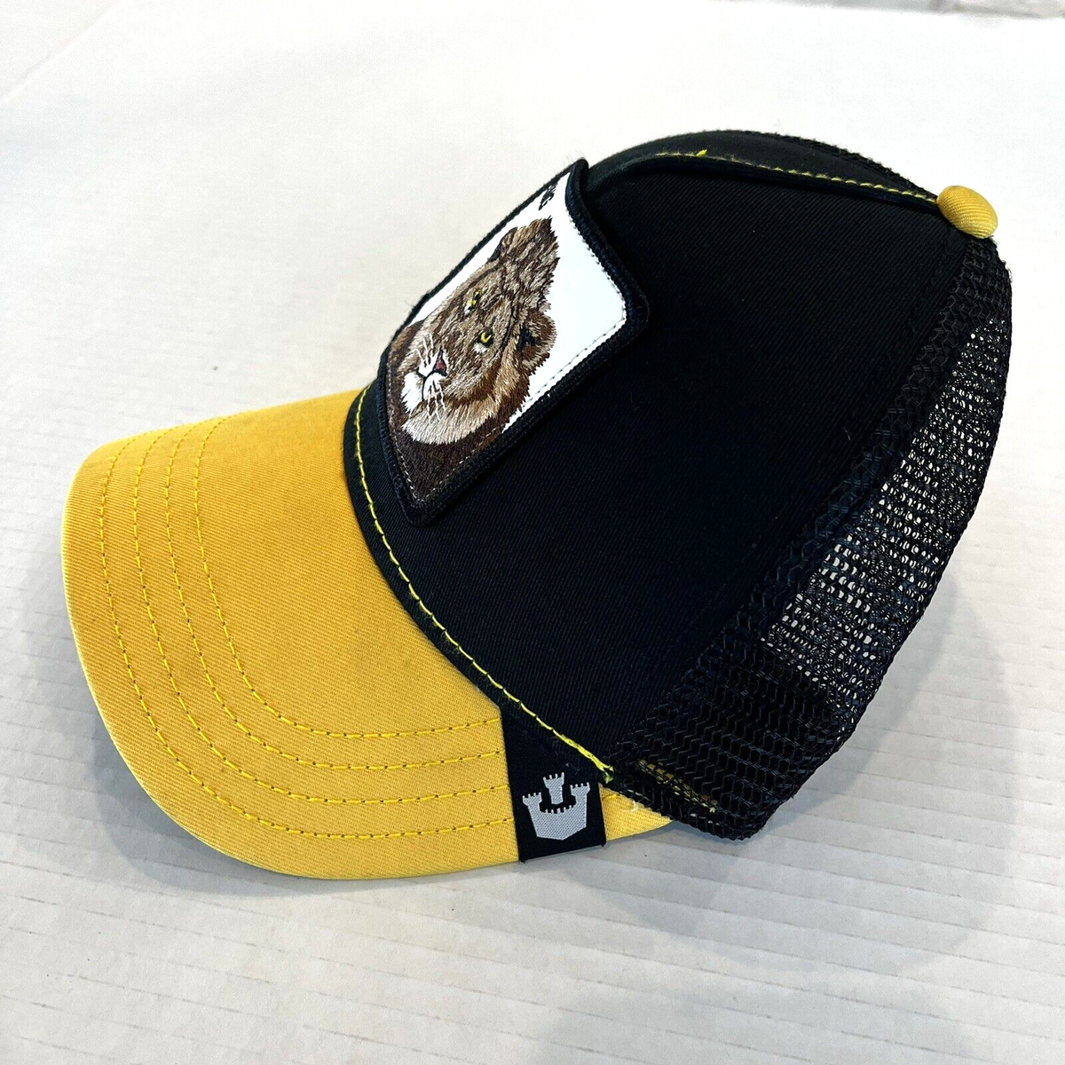 Goorin Bros Animal Farm Hat KING LION Black Yellow Adjustable