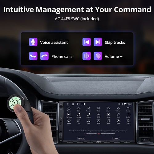 7" Double DIN Autoradio Wireless Carplay Android HD Screen Bluetooth Mirrorlink - Bild 7 von 9