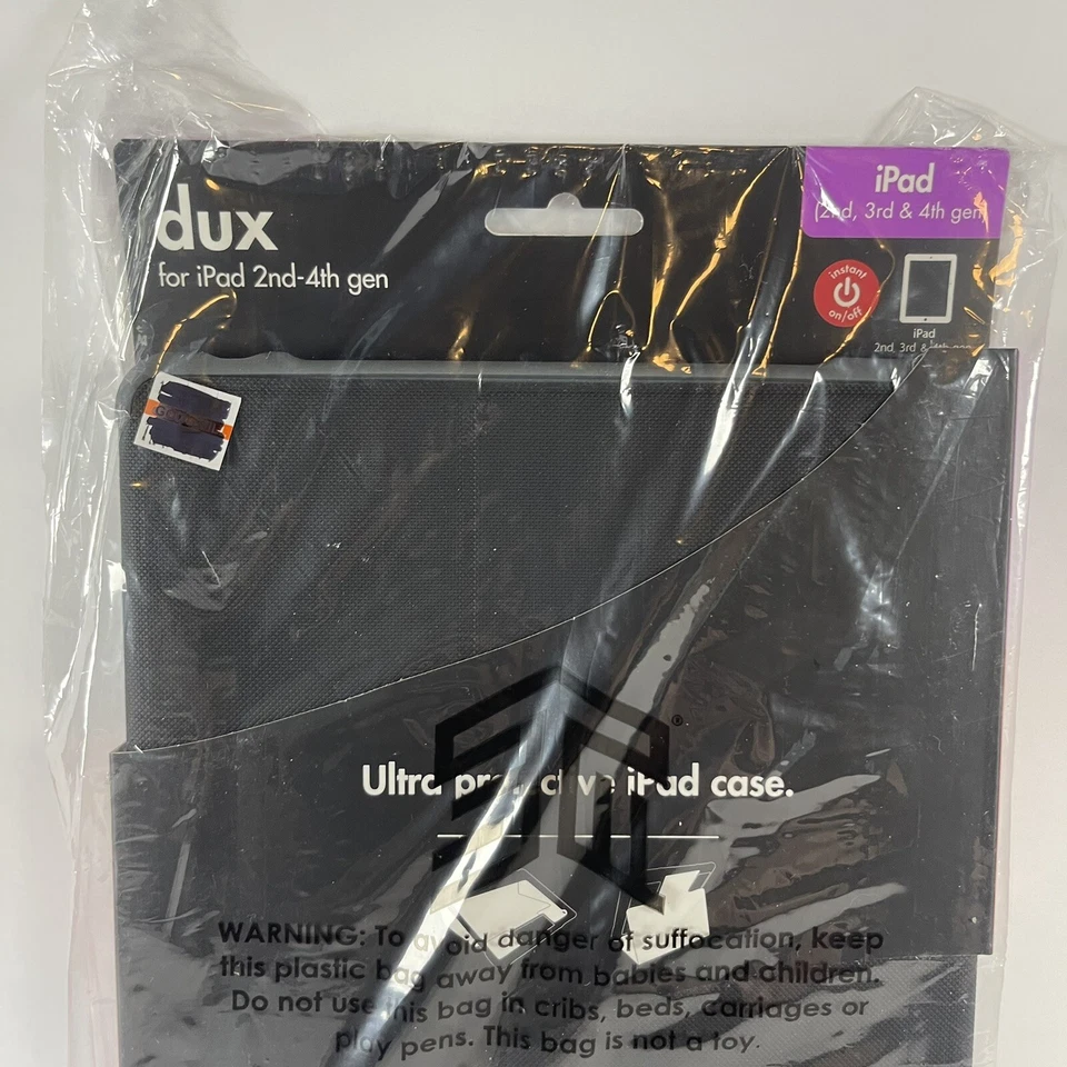 Apple iPad 2, 3, 4 Case Black Protective Drop Proof Hardback Rugged Case STM Dux - Image 2 of 4