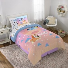 Twin Comforter Set - 5 Piece - Super Soft Clouds and Stars Kids Bedding