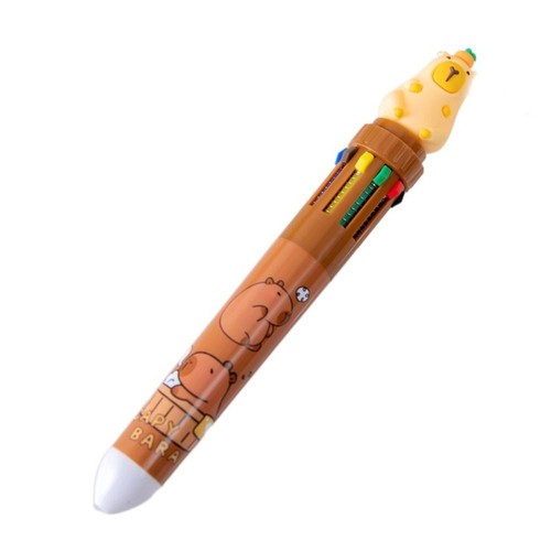 10 Color Cartoon Ballpoint Pen Capybara Ink Gel Pen Cute Writing Pen - Picture 10 of 11