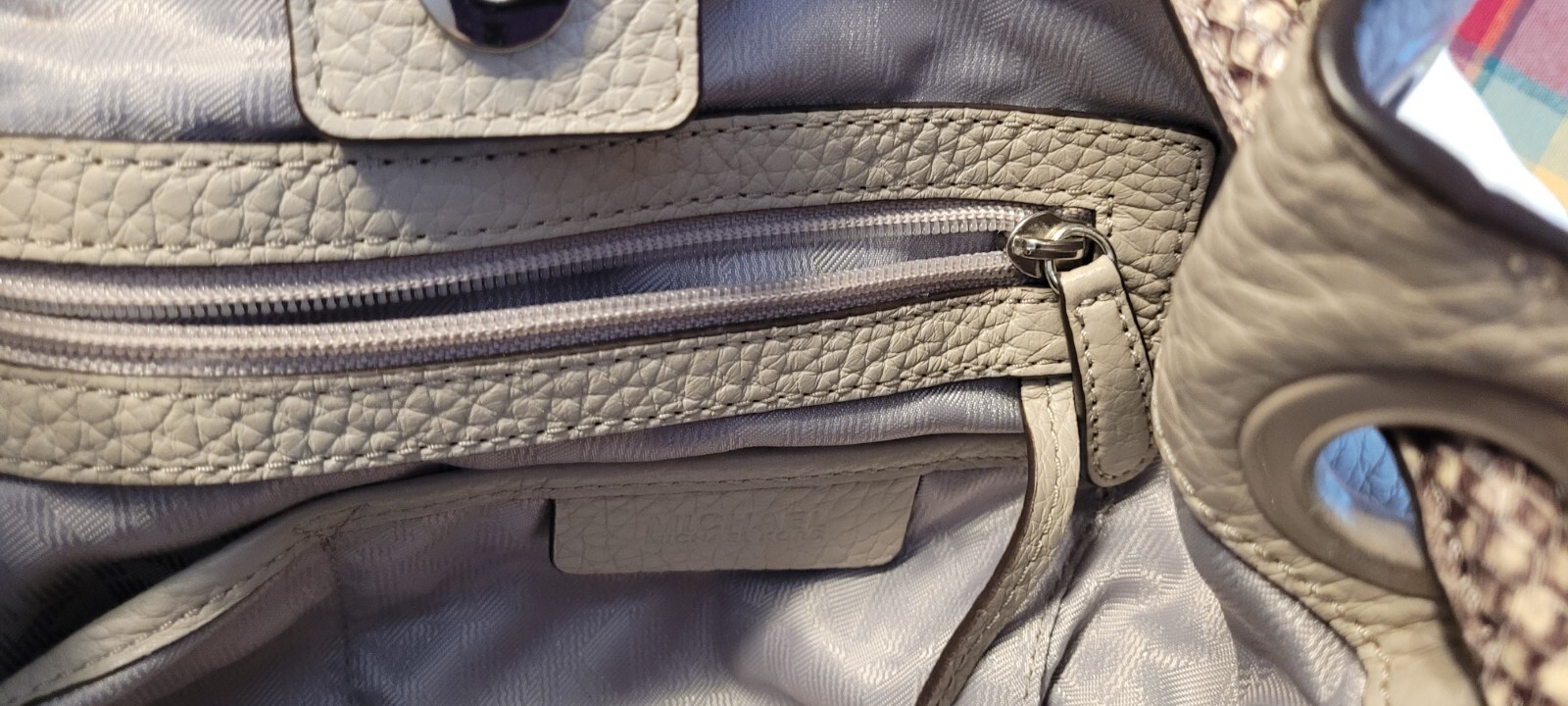 Authentic MICHAEL KORS Satchel Python Snake Taupe… - image 10