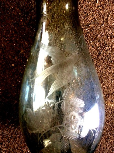 Blumenvase aus geschliffenem Rauchglas, 1930er Jahre - Picture 2 of 6