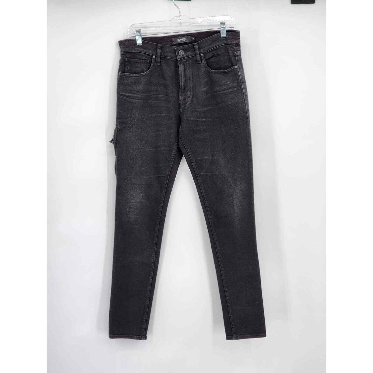 Hudson Zack Skinny Fit Moto Jeans Black Size Men's Size 32 NWOT