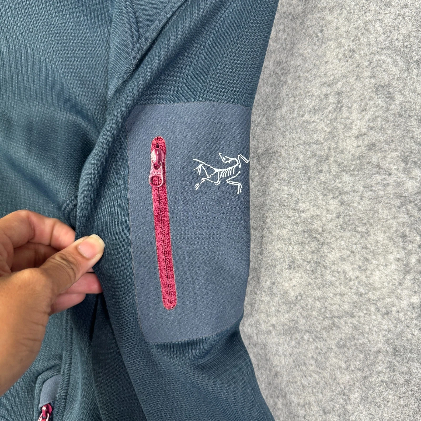 arcteryx polartec fortrez full zip face mask jacket