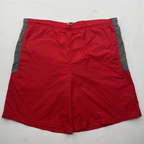 Vintage NIKE Spellout Shorts rot Mesh gefüttert Badehose Boardshorts Herren Gr. XL - Bild 4 von 8