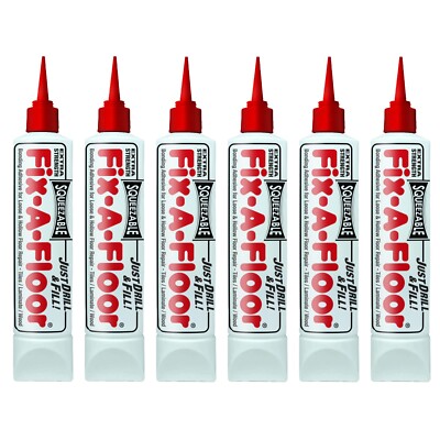 6er Pack Fix-A-Floor Squeezy All-In-One Lose Boden Reparatur Kleber
