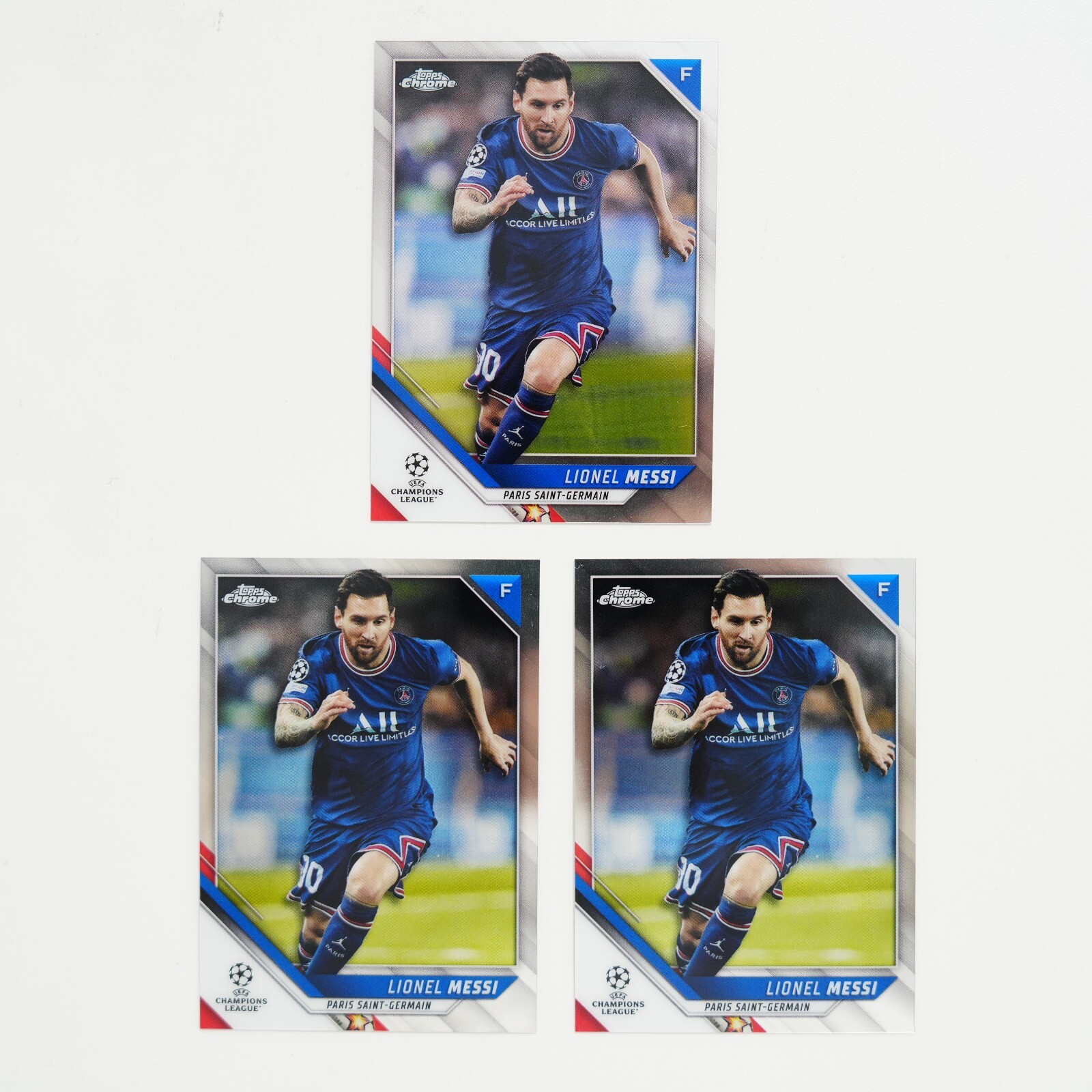 2021-22 Topps Chrome UCL Refractor Lionel Messi #100(×3)