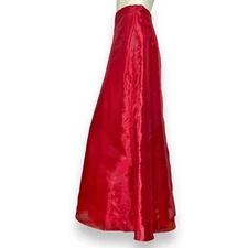Blondie Nites by Jaslene Formal Skirt Prom Red Shimmer Organza Maxi