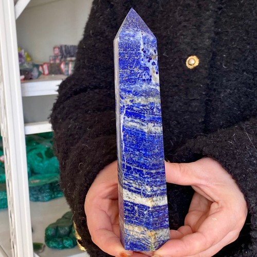 1.18LB Natural lapis lazuli crystal obelisk quartz crystal energy column - 第 4/12 張圖片