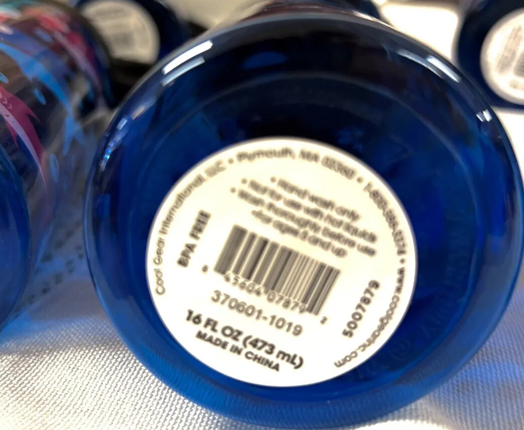 Cool Gear 16 oz. blue sharks water bottles Lot Of 6