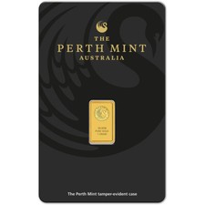 1 gram Gold Bar - Perth Mint - 99.99 Fine in Assay