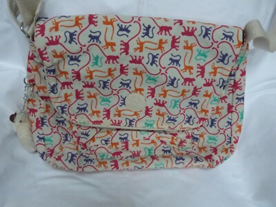 KIPLING SHOULDER CREAM MONKEY DESIGN