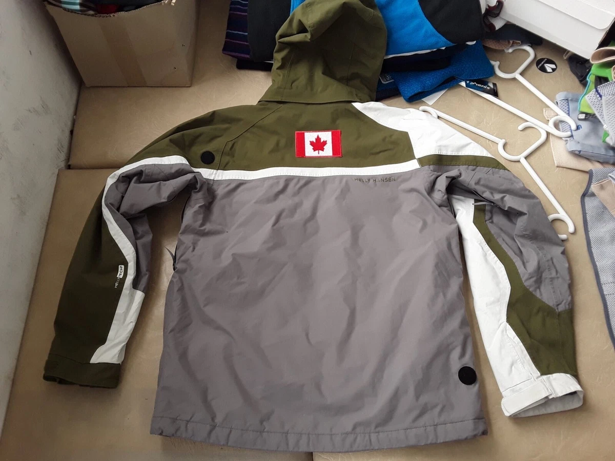 cilinder je bent noorden HELLY HANSEN CANADA BRAND TEAM flag helly tech MEN size M jacket parka  cross | eBay