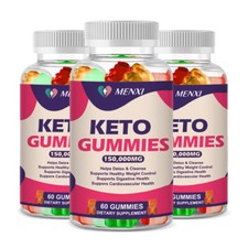 Keto Slimming Gummies 150,000mg Apple Cider Vinegar ACV Weight Loss 3 x 60 Gummy