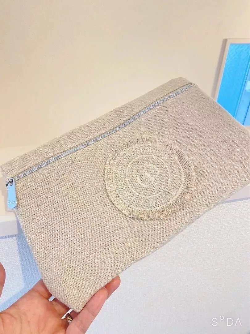 Pochette Christian Dior lin beige pas à vendre limité 29 x 16 cm