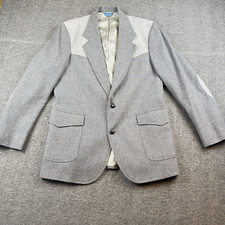 Pendleton Suit Jacket Mens 42 Long Tweed Sports Coat Blazer Elbow Patches Wool