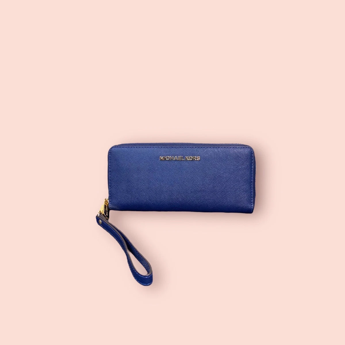 Michael Kors Bedford Zip Around Continental Wallet in Blue