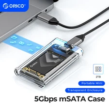 ORICO USB 3.0 mSATA SSD Enclosure mSATA 3050 SSD Adapter with USB C to C Cable