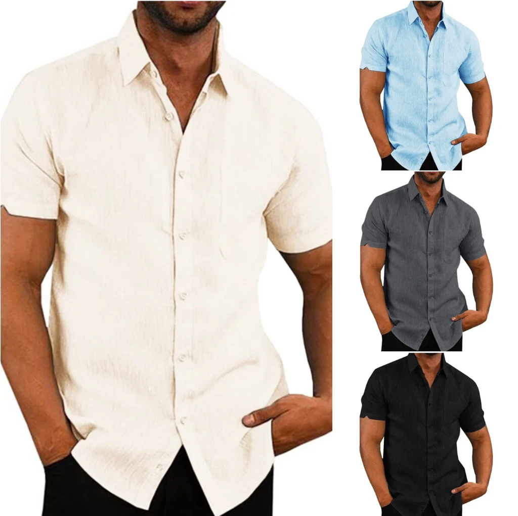 T-shirt Men's Short Sleeve Shirt Club Plain Mens Cotton Casual Active *20% OFF*
