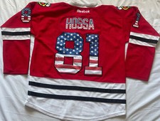 Reebok #81 Marian Hossa Chicago Blackhawks Stitched USA Flag Alternate Jersey