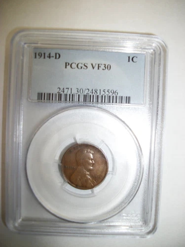 1914D Lincoln Cent Graded by PCGS VF30