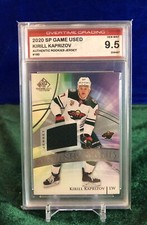 2020-21 SP GAME USED KIRILL KAPRIZOV RC ROOKIE RELIC Grade 9.5 Minnesota Wild🔥