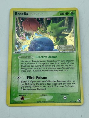 Roselia 42/92 Reverse Holo Ex Legend Maker Stamped 2006 Pokémon TCG LP