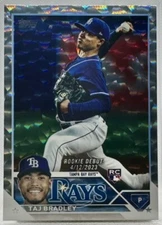 2023 Topps Update Silver Pattern Foilboard Taj Bradley RC #US3 Tampa Bay Rays