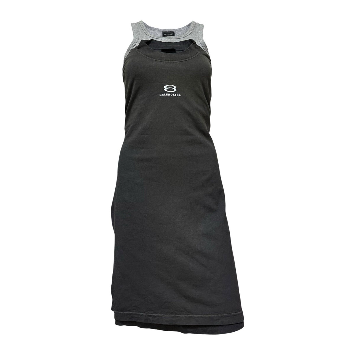 【BALENCIAGA】リブニット ミディドレス☆SALE中 BALENCIAGA Pre Fall 2024 Layered Sleeveless Midi Dress | eBay