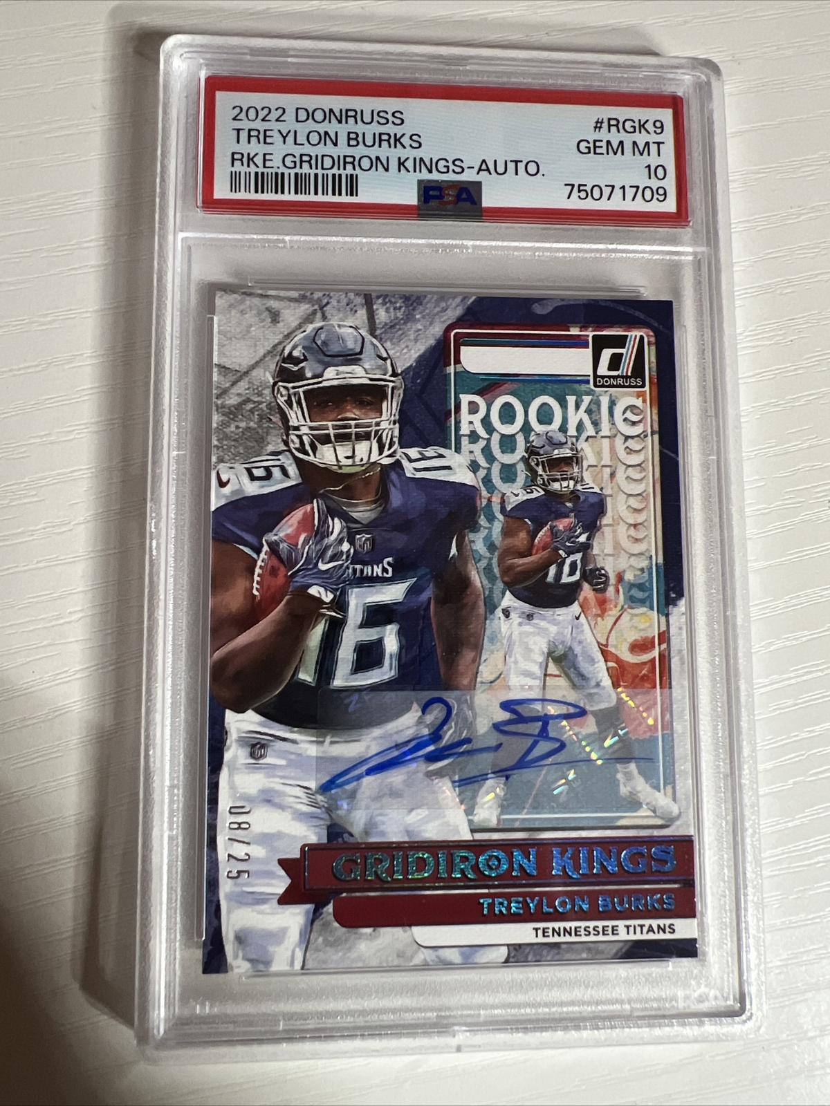 Treylon Burks Panini Donruss Rookie Gridiron Kings #RGK9 Autograph