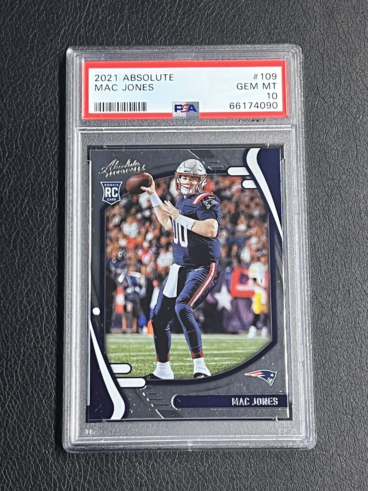 Mac Jones 2021 Panini Absolute Rookie RC 109 PSA 10 GEM MINT Patriots