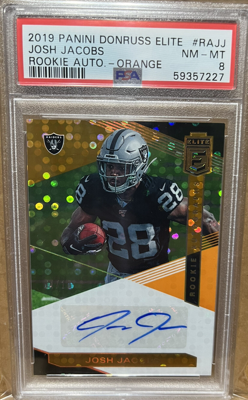 Josh Jacobs Panini Donruss Elite Rookie Autographs #RAJJ Orange