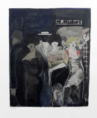 David Schneuer: Ladies on St. Michel Blvd/German Jewish  Expressionism Bar Scene