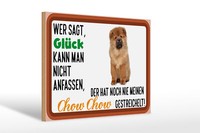 Holzschild Spruch 30X20Cm GlüCk Nicht Anfassen Chow Chow Deko Schild Wooden Sign